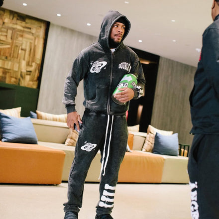 "Always Be Great" Black Acid Washed Sweatpants (SALE)