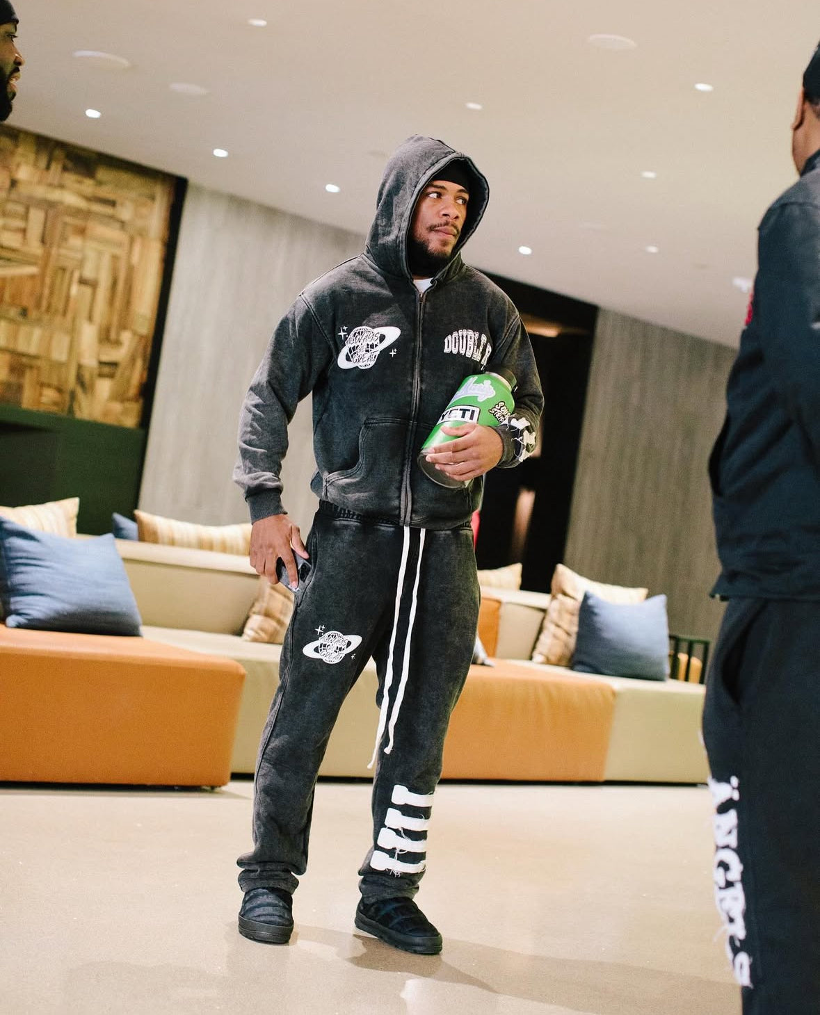 "Always Be Great" Black Acid Washed Sweatpants (SALE)