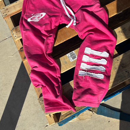 "Always Be Great" Acid Washed Pink Pants